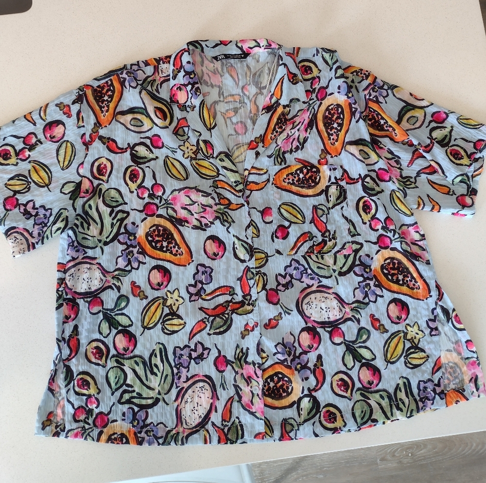 Oversized Seersucker Shirt